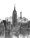 New York skyline in black and white by Thea thumbnail