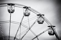 Retro Carnival Ferris Wheel in Black and White