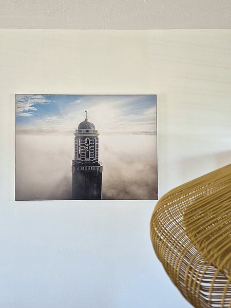 Customer photo: Peperbus church tower in Zwolle above the mist by Sjoerd van der Wal Photography, on ArtFrame