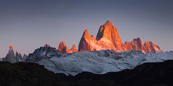 Das Fitzroy-Massiv bei Sonnenaufgang