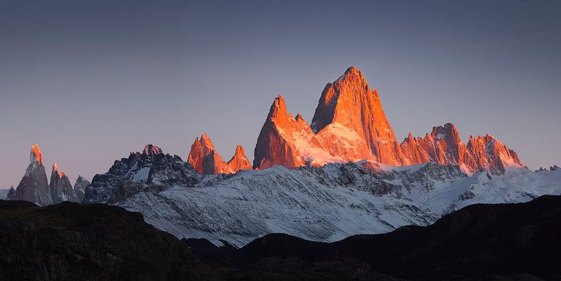 The Fitzroy massif at sunrise by Chris Stenger