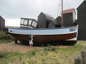 De RX 90 vissersboot in de haven van Rijen Engeland Londen