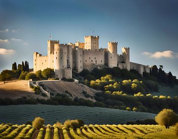 Kasteel Dreamscapes - Castel del Monte, Italië 2 van Johannas Art Creations