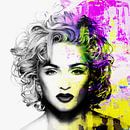 Madonna Vogue Abstrakt Porträt Gelb Rosa von Art By Dominic Miniaturansicht