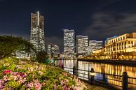 Idyllische skyline van Yokohama bij nacht van Melanie Viola thumbnail