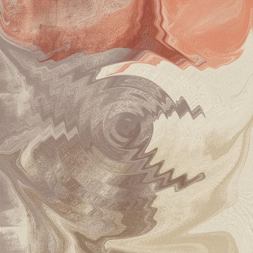 Abstracte waterreflecties in terracotta en zand II. Minimalistische kunst