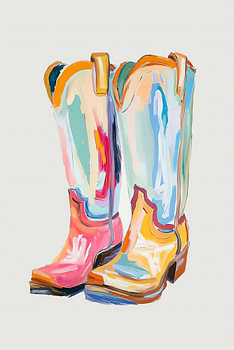 Neon Western Boots