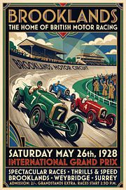 Car race at Brooklands in 1928.jpg by Theodor Decker