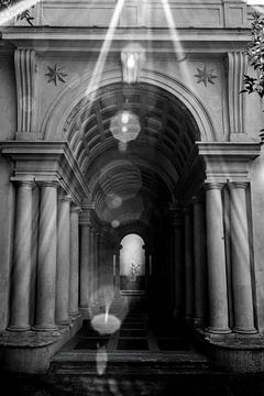 Kunst Architectuur Palazzo Spada Sunflare Rome BNW 2 van Martijn Jebbink Fotografie