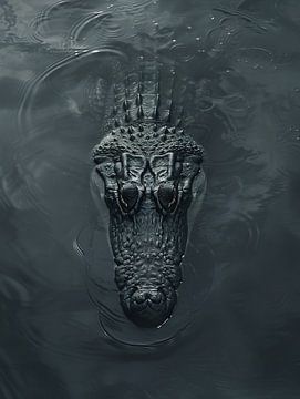 Alligator in the water by fernlichtsicht
