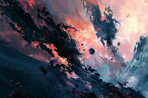 Explosieve Kosmische Dans in Kleur