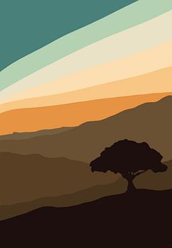 Blick bei Sonnenuntergang