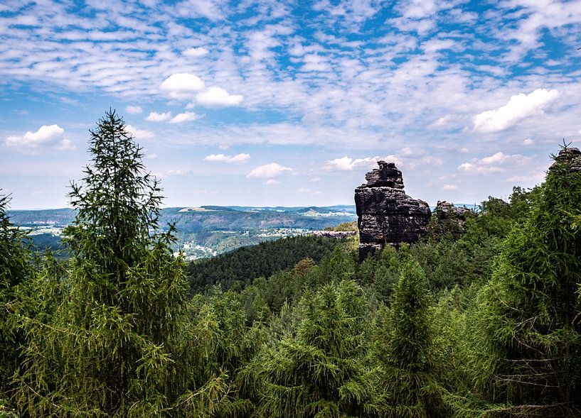 Klimrots Große Hunskirche in Saksisch Zwitserland van Animaflora PicsStock