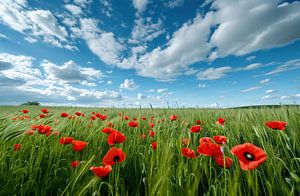 Feld mit Wildblumen