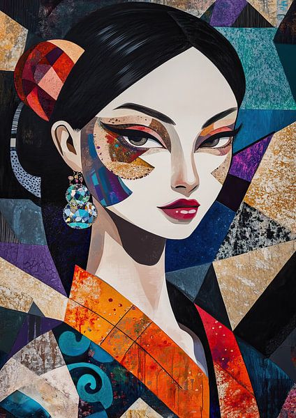 Portrait de femme élégante par Peintures accrocheuses