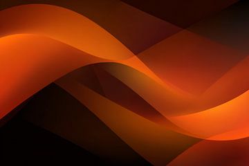 Abstract Wave in Warm Light and Dark Depth by Eva Lee