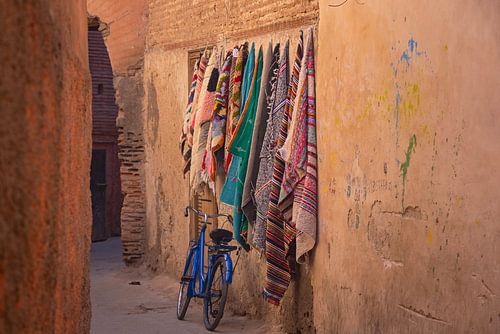 carpets in a street in Marrakech
