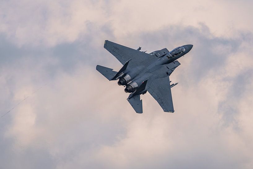 Take-off U.S. Air Force Boeing F-15E Strike Eagle. by Jaap van den Berg
