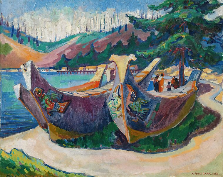 Emily Carr - Canots de guerre, région d'Alert Bay, Colombie-Britannique par Peter Balan