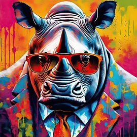 Neushoorn van Blikvanger Schilderijen