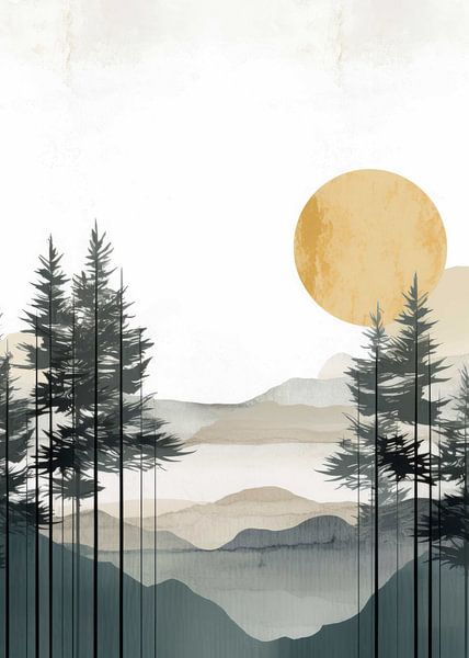 Natuur Abstract Gouddecor van Morgan