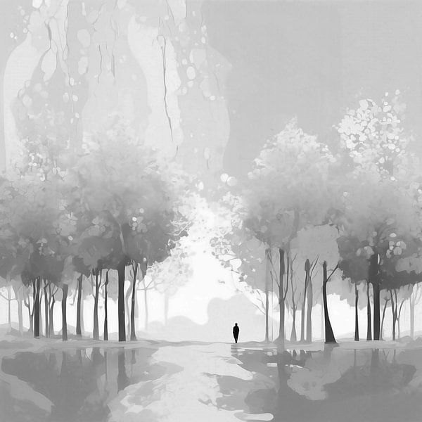Abstract portrait walk in the forest by NTRL-S