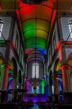 Westerkerk in Regenbogenfarben von Ivo de Rooij