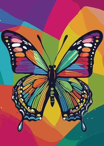 Vlinder Pop Art-stijl