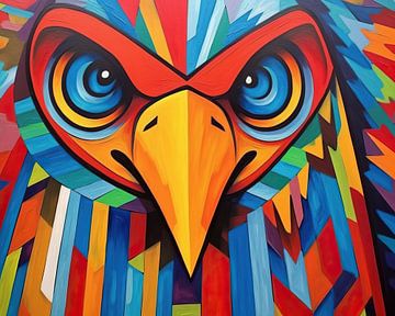 Painting Colorful Parrot | Trendy Eye-catcher by ARTEO Paintings