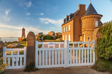 Manor house at the Phare de Ploumanac`h, Cote de Granit Rose, Brittany by Christian Müringer