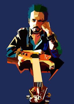 Steve Lukather Pop Art WPAP Illustratie van Artkreator