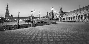 Plaza de España in Schwarz und Weiß