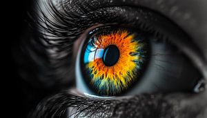 Buntes Iris-Augen-Panorama