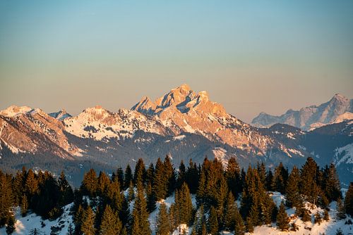 Zonsondergang boven de Tannheimer Bergen