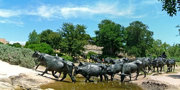 Dallas Pioneer Plaza Cattle Drive Monument by Roel Ovinge