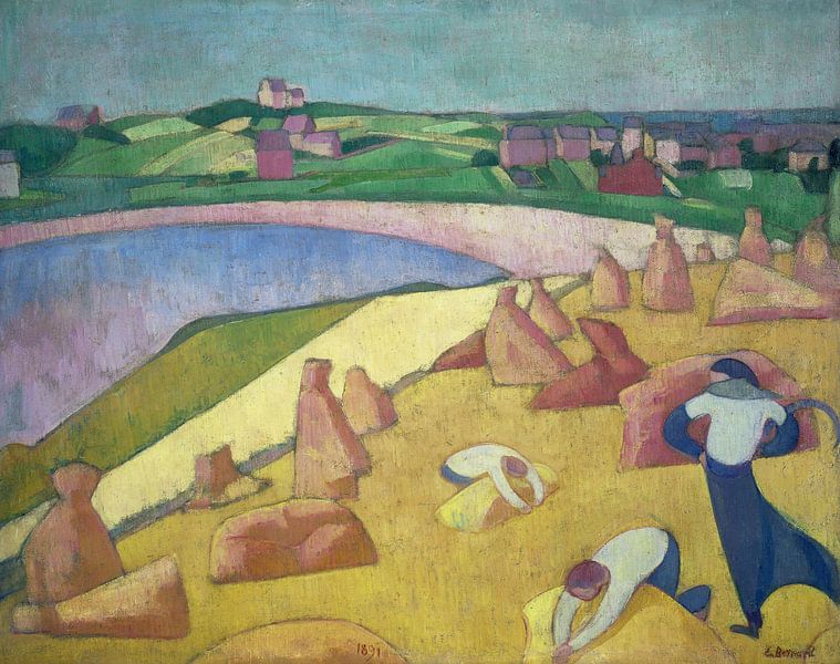 Émile Bernard, Ernte am Meer, 1891 von Atelier Liesjes