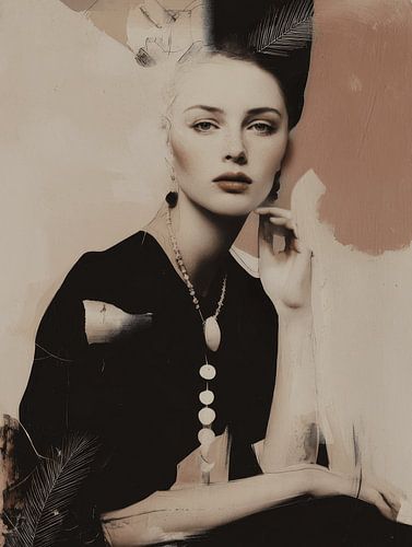 Zeitgenössisches Kunstporträt im Collage-Stil von Carla Van Iersel