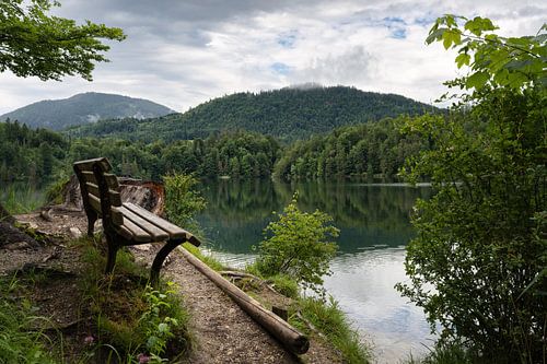Bank aan de Hechtsee in Tirol, Oostenrijk