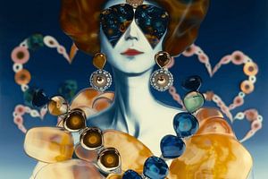 Fashionista mit Schmuck