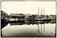 A black and white photo of Urk