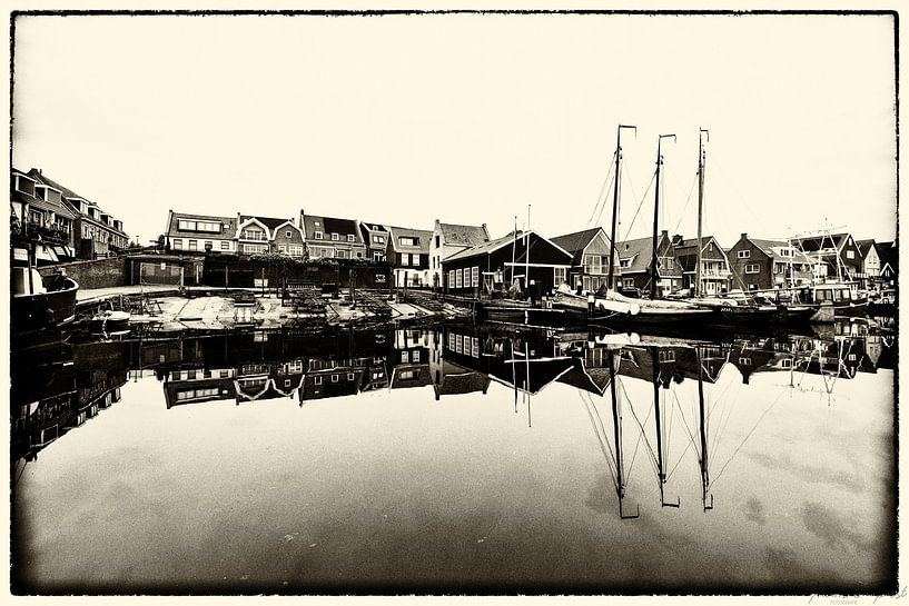 A black and white photo of Urk by Harmke Kramer Post