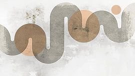 Japandi Winter Modern Abstrakt Geometrisch Organisch von Mad Dog Art