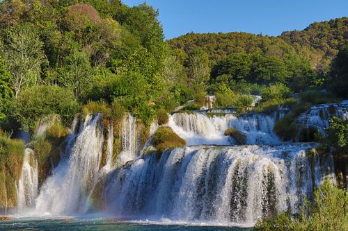 Waterfall in Krka National Park in Croatia