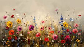 Colourful field of flowers by Studio Allee