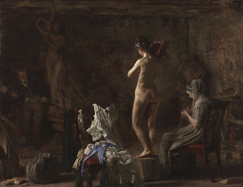 William Rush Carving His Allegorical Figure of the Schuylkill River, Thomas Eakins by Masterful Masters