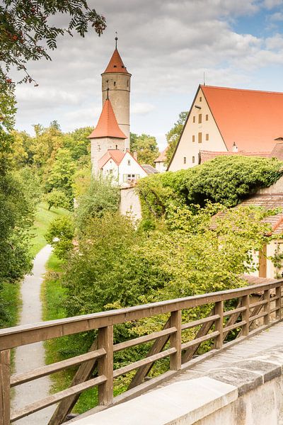 Historic tower of the city wall in Dinkelsbühl by ManfredFotos