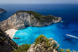 Épave et eau turquoise à Zakynthos