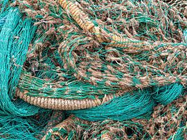 Fishing net on a quay