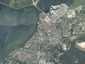 Luchtfoto van Harderwijk van Maps Are Art