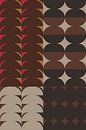 Retro kunst uit de jaren 70. Abstract geometrisch patroon nr. 1 van Dina Dankers thumbnail